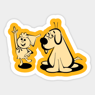 Tom Terrific and Manfred the Wonder Dog Sticker